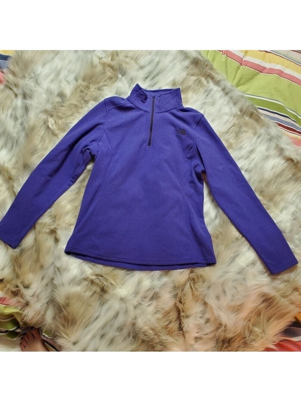 North Face Fleece Quarter Zip Purple
